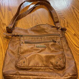 EUC Stone & Co Leather Shoulder Bag- Brown